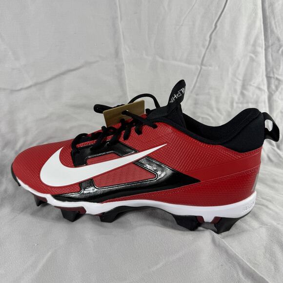 Nike Alpha Huarache 4 Keystone Baseball Shoes Mens 11.5 Fastflex New Red Black - Picture 4 of 9